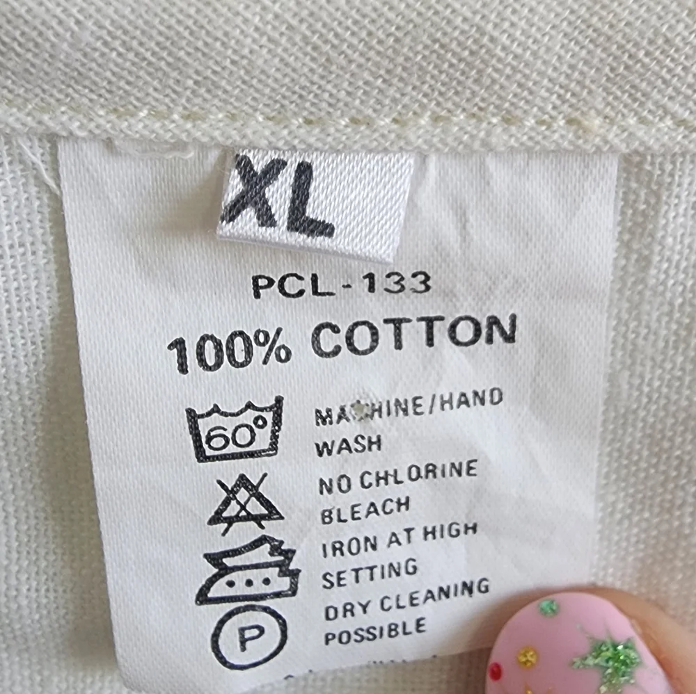 Vintage Flour Sack Top 100% Cotton Size XL Pouch Pocket NWOT - Picture 5 of 5